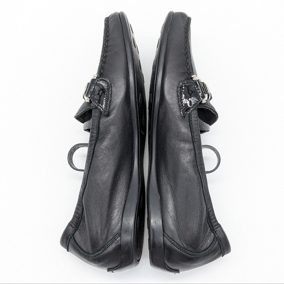 Agl Attilio Giusti Leombruni Black Leather Ballet Flat Driving Loafer 7.5 - Picture 6 of 12